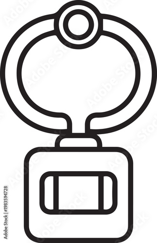 Professional Rebreather Scuba Diving Breathing Loop System Icon for Technical Diving Gear Manuals, Underwater Exploration Guides, Submersible Equipment Training Materials, Marine Science