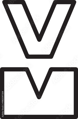 Professional V-Die Press Brake Tooling Vector Icon for Metal Fabrication, Manufacturing, CNC Programming, Industrial Engineering, Sheet Metal Workshops, CAD Designs, Technical