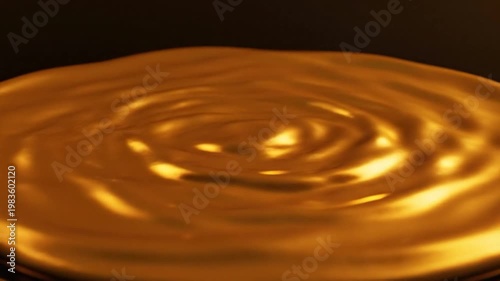 Wallpaper Mural Golden liquid on a plate surface. Torontodigital.ca
