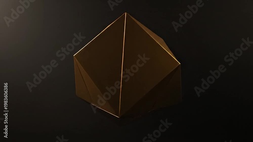 Wallpaper Mural Golden Origami Paper Art Forms. Torontodigital.ca