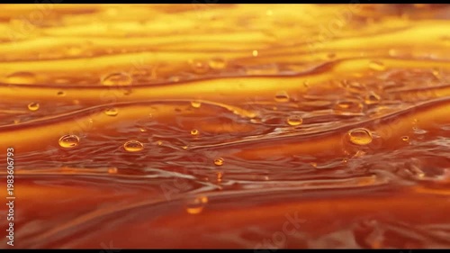 Wallpaper Mural Water Droplets on Liquid Surface Closeup. Torontodigital.ca