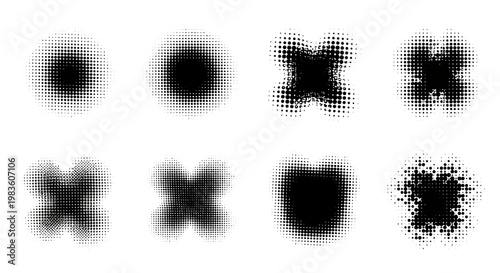 Abstract, Blurry, Textured, and Pixelated Graphic Elements for Design and Art