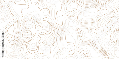 Abstract pattern with lines seamless pattern and topography. Vector contour topographic map background. Topography and geography map grid abstract backdrop.  Topo contour map on white background,