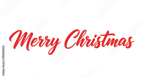 Vibrant calligraphic lettering in a festive red hue conveying a warm holiday message, ideal for cheerful seasonal celebrations and winter events