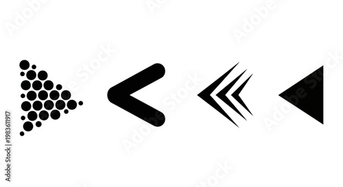 Versatile collection of sleek vector arrow icons for intuitive user interface design and seamless web navigation, showcasing diverse stylized left-pointing back symbols