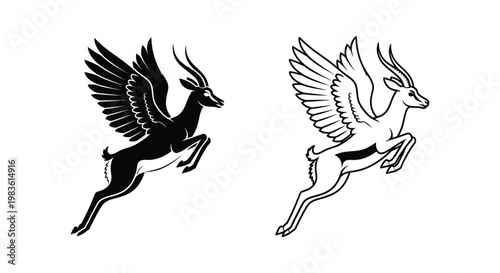 Mythical Creatures: Pegasus Art & Designs Vector