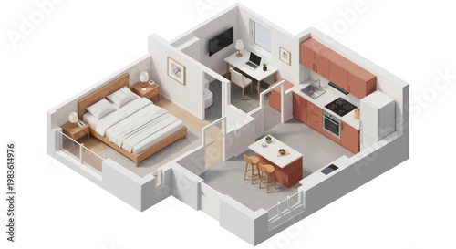 Apartment Floor Plan Layout Design.