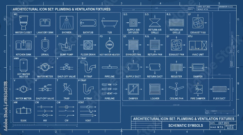 Blueprint of electronic circuit board.