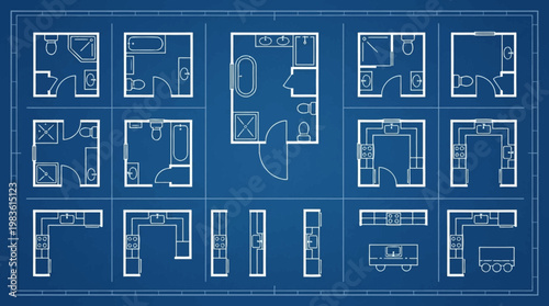 Blueprint of a building floor.