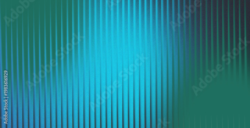 Bild auf Leinwand Abstract Ribbed Frosted Glass Background with Blue and Teal Gradient Texture and