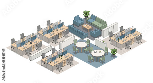 Industrial factory buildings complex.