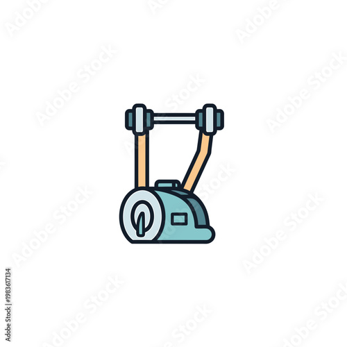 Elliptical Cross Trainer Illustration Fitness Gym Equipment Icon