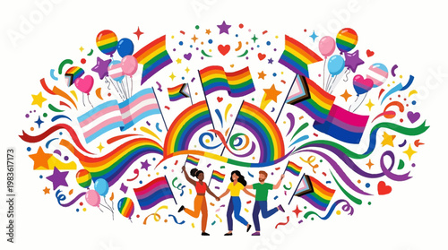 LGBTQ Pride Rainbow Celebration.