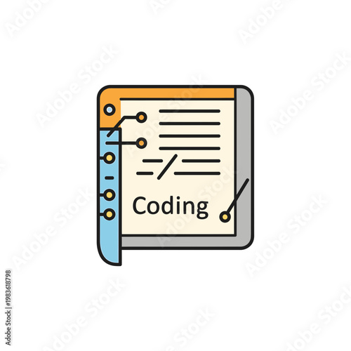 Coding and Software Development Documentation Vector Illustration