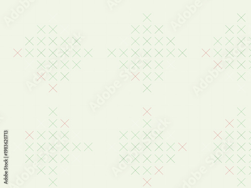 Pixel Cross Stitch Pattern Traditional Textile Design