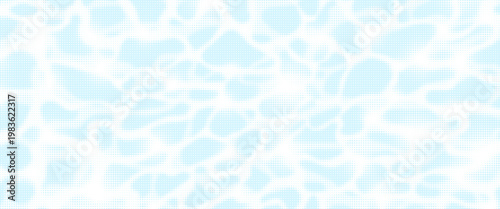 Blue and white water ripples light surface overlay background. 3d clear ocean surface pattern with reflection effect backdrop. Marble desaturated texture.