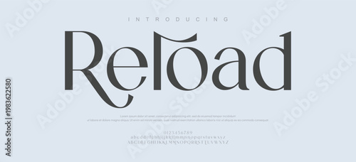Introducing Reload font logo design