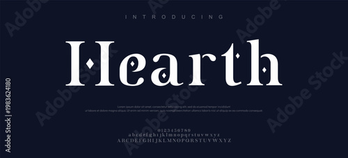 Introducing Hearth Font Typeface Logo Design
