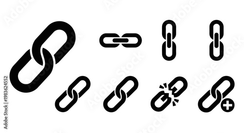 A collection of chain link icons.