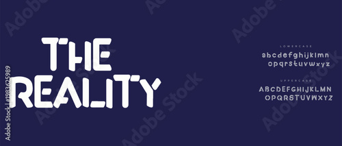 Tableau sur toile The Reality Typography Text Concept