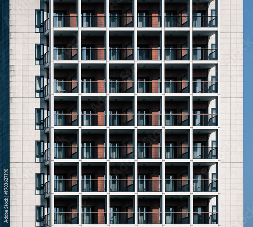 Photography cubic balcony building facade