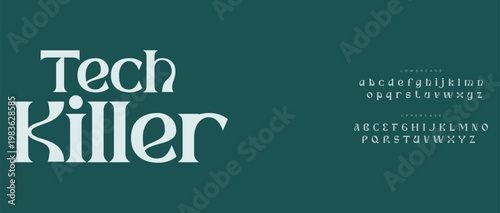 Tech Killer Typography Design on Dark Green Background