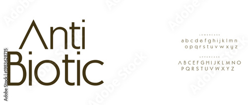 Antibiotic logo design with unique typography and text