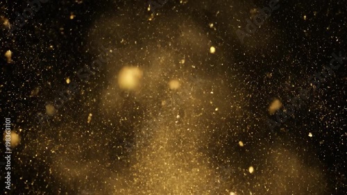 Wallpaper Mural Golden particles explosion on black background. Torontodigital.ca
