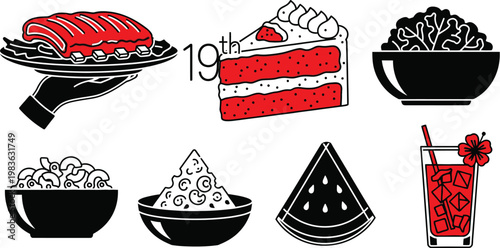 Juneteenth celebration traditional foods festive elements for freedom day bbq red foods more