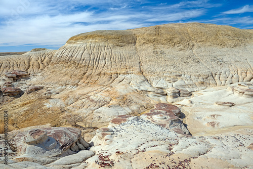 Eroded Badlands Hills in a Remote Canyon