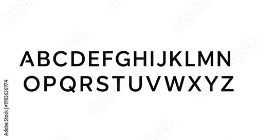 Complete alphabet displayed in bold black lettering as a distinct silhouette