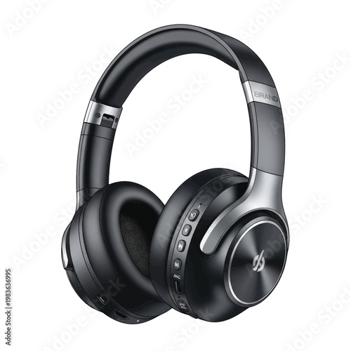 Advanced over-ear wireless headphones with cushioned earcups and sleek metal accents for immersive audio and comfortable listening.