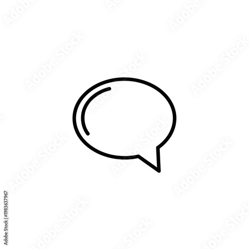 Speech Bubble: Simple Line art: A clean and minimalist speech bubble icon, perfect for communication-themed visuals.