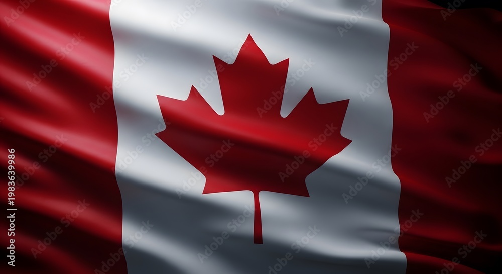 Fototapeta premium Canada day 2026 vibrant canadian flag waving celebrating independence day