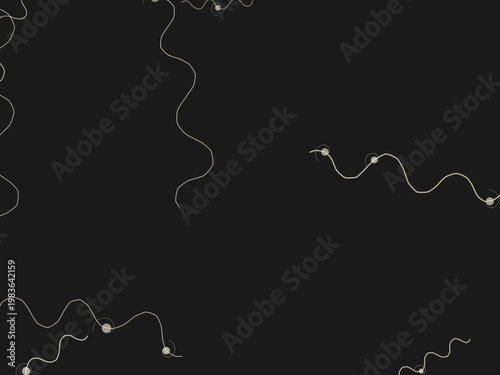 Art Nouveau Whiplash Curve Organic Floral Design Wallpaper