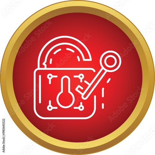 Padlock and key representing digital access, encryption, and data protection