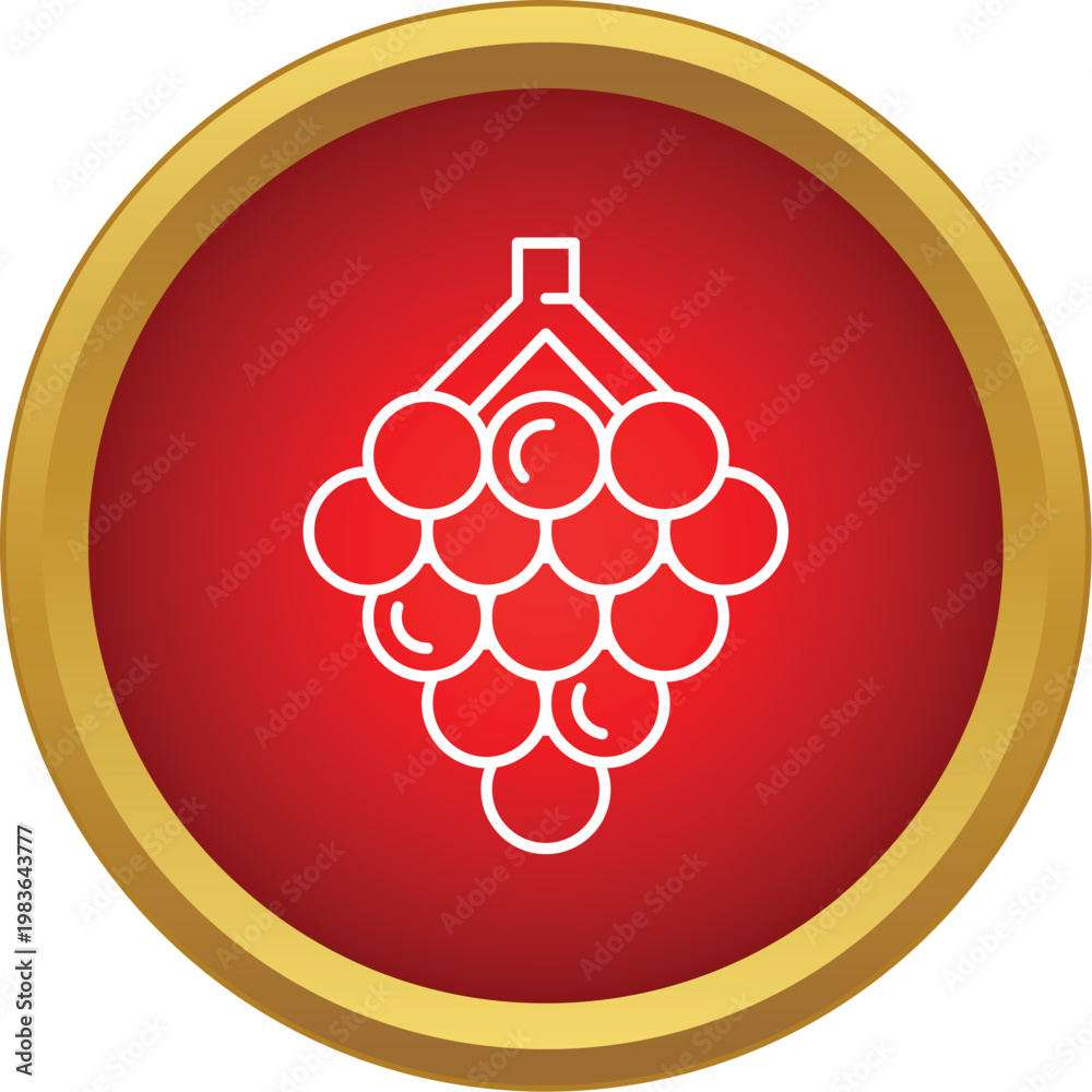 Obraz premium Grapes icon representing healthy food and wine production
