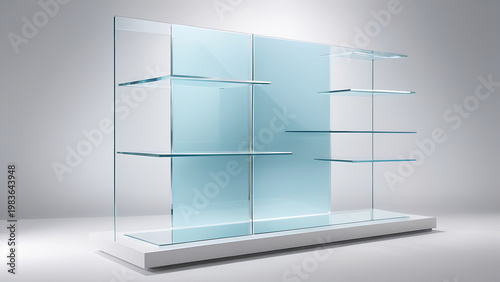 Smooth Sheer Elevated Transparent Glass Panels In Tiers
