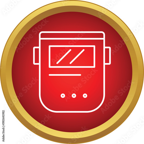 Welding mask representing protective equipment for industrial safety