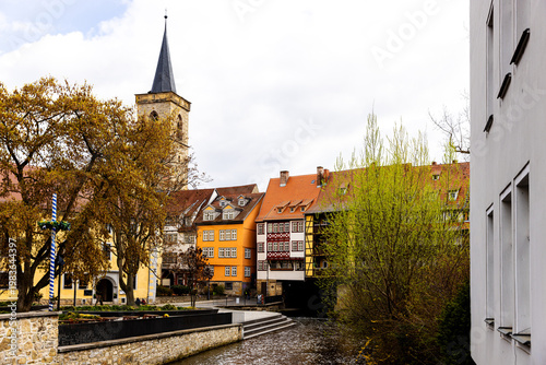the historic kraemer bridge of erfurt germany
