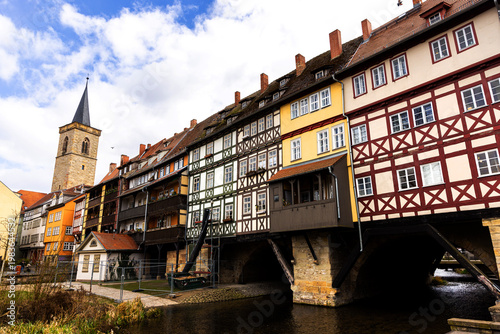 the historic kraemer bridge of erfurt germany