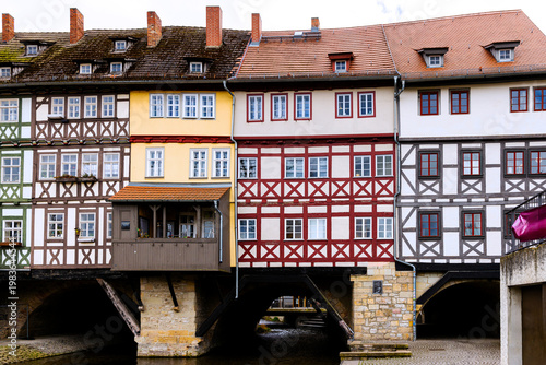 the historic kraemer bridge of erfurt germany