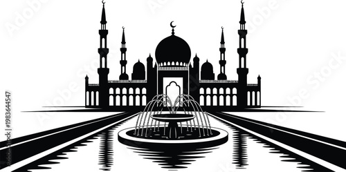 The historic Chain Bridge in Budapest leads toward a marble monument reminiscent of the Taj Mahal, blending Asian mausoleum architecture with the grandeur of a European palace or cathedral tower