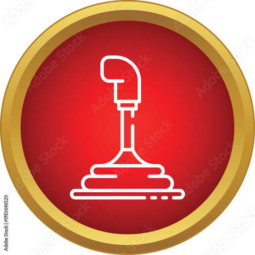 Gear stick icon representing automotive control and manual transmission drive
