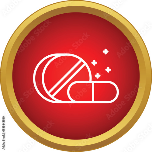 Medical pills and a capsule representing healthcare and treatment solutions