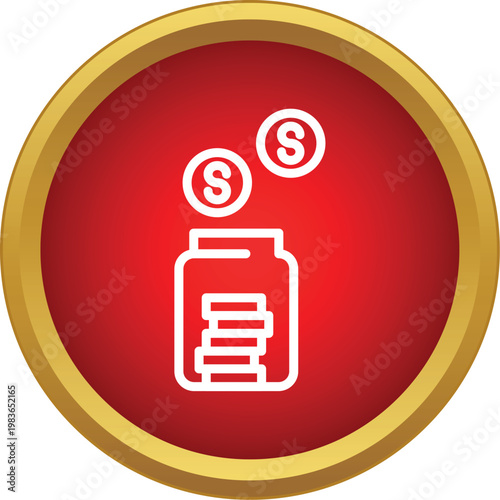 Coins dropping into a jar symbolizing saving money, investment, and financial planning