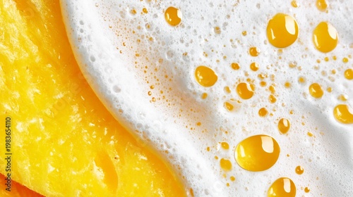 Bright Yellow Sponge With Bubbles in Clear Water During Daytime Near a Sink