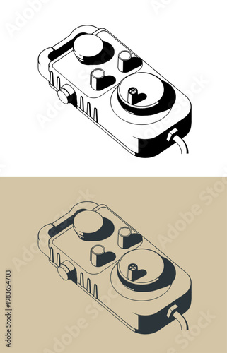 Remote control device for industrial machinery