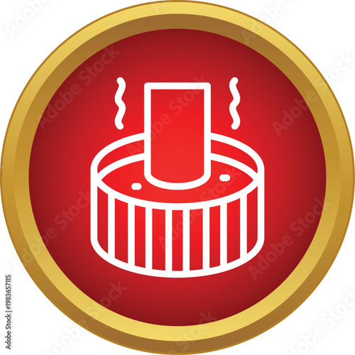 Hot tub icon featuring warm water and steam for spa concepts