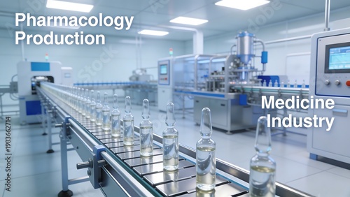 Pharmacology and medicine industry word cloud with 3d effect